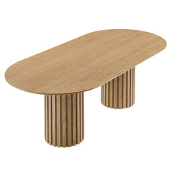 Senja Oak 95" Oval Dining Table - Ornate Home