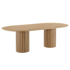 Senja Oak 95" Oval Dining Table - Ornate Home