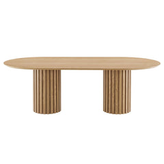 Senja Oak 95" Oval Dining Table - Ornate Home