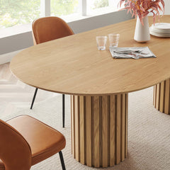 Senja Oak 95" Oval Dining Table - Ornate Home