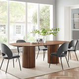 Senja Walnut 95" Oval Dining Table - Ornate Home