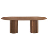 Senja Walnut 95" Oval Dining Table - Ornate Home