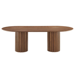 Senja Walnut 95" Oval Dining Table - Ornate Home