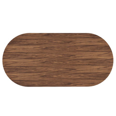 Senja Walnut 95" Oval Dining Table - Ornate Home