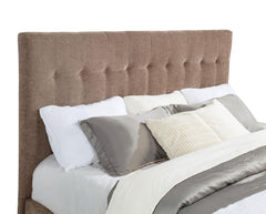 Senna Brown Upholstered California King Audio Flame Visualizer Bed - Ornate Home