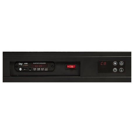 Senna Brown Upholstered Eastern King Audio Flame Visualizer Bed - Ornate Home