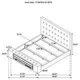 Senna Brown Upholstered Eastern King Audio Flame Visualizer Bed - Ornate Home