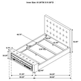 Senna Brown Upholstered Queen Audio Flame Visualizer Bed - Ornate Home