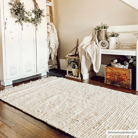 Senneterre Bleached Jute Rug - Ornate Home