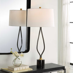 Separate Paths Black Iron Table Lamp - Ornate Home