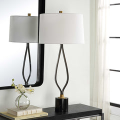 Separate Paths Black Iron Table Lamp - Ornate Home