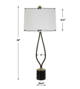 Separate Paths Black Iron Table Lamp - Ornate Home