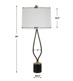 Separate Paths Black Iron Table Lamp - Ornate Home
