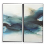 September Desert Multicolor Modern Watercolor Art (Set of 2) - Ornate Home