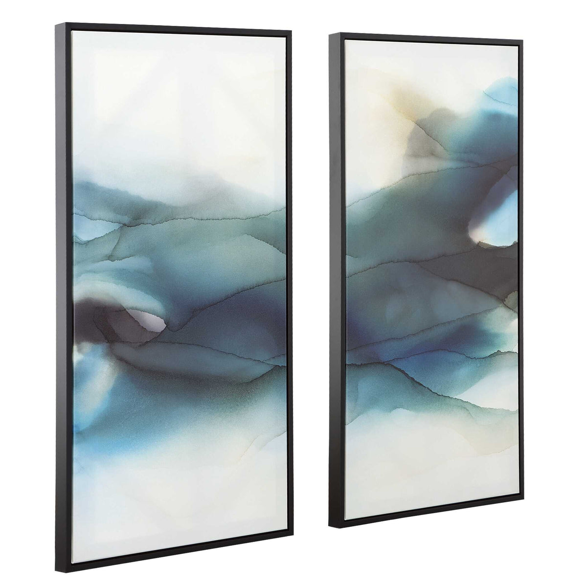 September Desert Multicolor Modern Watercolor Art (Set of 2) - Ornate Home