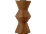 Sequence Brown Small Wooden Candle Holder - Ornate Home