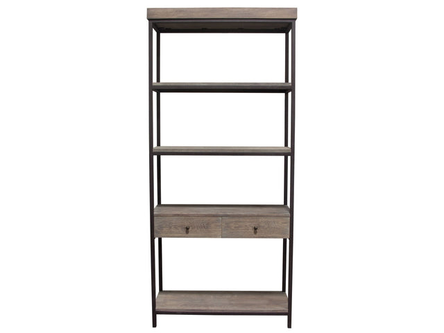 Sequoia Grey Oak 2-Drawered Shelf Unit - Ornate Home