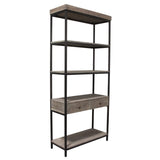 Sequoia Grey Oak 2-Drawered Shelf Unit - Ornate Home
