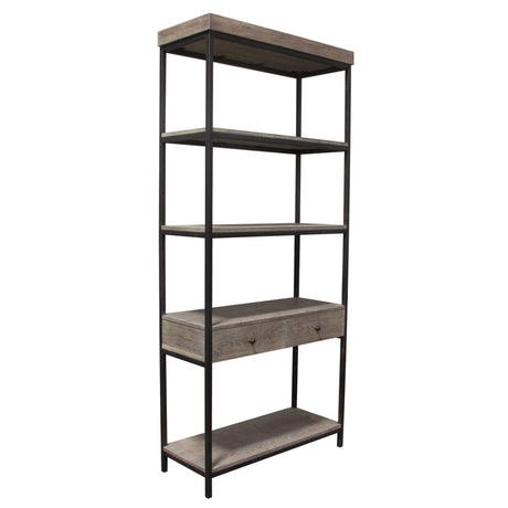 Sequoia Grey Oak 2-Drawered Shelf Unit - Ornate Home