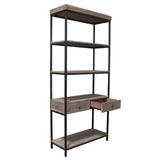 Sequoia Grey Oak 2-Drawered Shelf Unit - Ornate Home