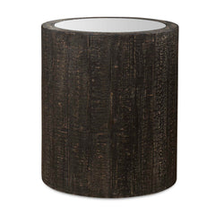 Sequoia Woodtone Mirrored Drum Table - Ornate Home