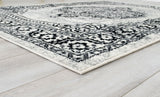 Serang Gray/Black 5' X 7' Area Rug - Ornate Home