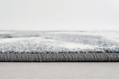 Serang Gray/Black 5'X7' Area Rug - Ornate Home