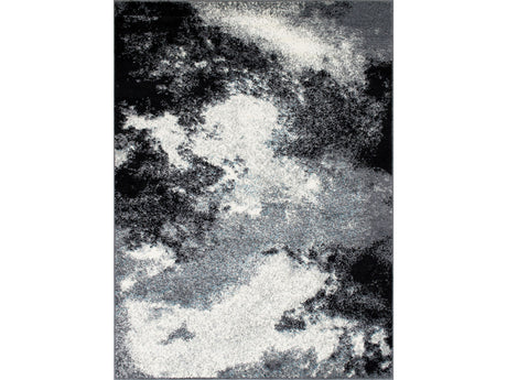 Serang Gray/Black 5'X7' Area Rug - Ornate Home