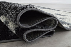 Serang Gray/Black 5'X7' Area Rug - Ornate Home