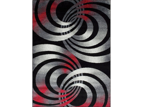 Serang Gray/Red 5' X 7' Area Rug - Ornate Home