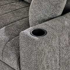 Seraphina II Gray 97"W Boucle Fabric Reversible Sleeper Sectional Sofa with Storage Chaise
