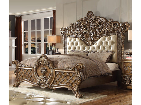 Seraphine Antique Gold & Perfect Brown California King Bed  / HD-8018 - Ornate Home