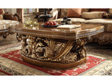 Seraphine Antique Gold & Perfect Brown Coffee Table  / HD-8018 - Ornate Home