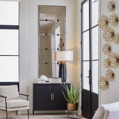 Serchio Black Oversized Iron Mirror - Ornate Home