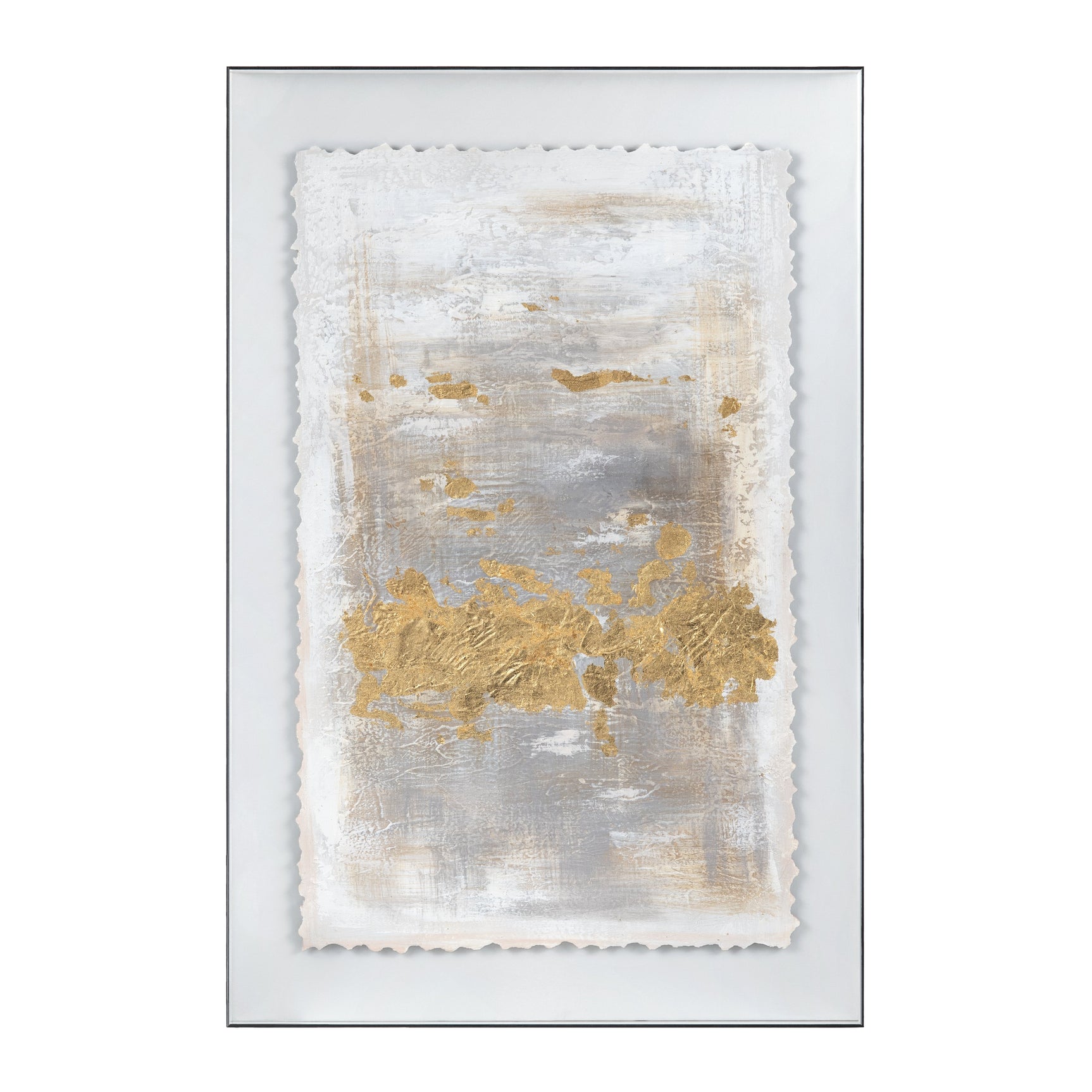 Serena 1 Gold/White Wall Art