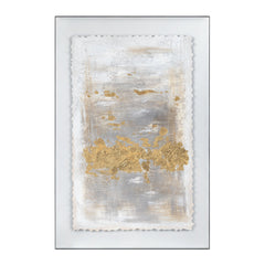 Serena 1 Gold/White Wall Art - Ornate Home