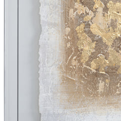Serena 1 Gold/White Wall Art - Ornate Home