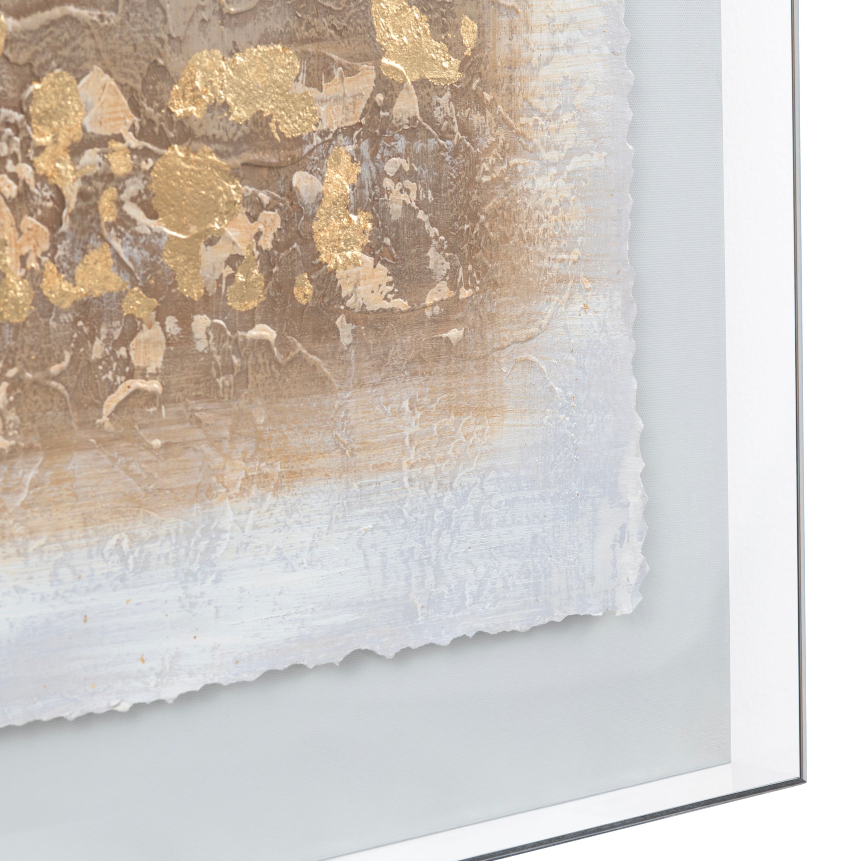 Serena 3 Gold/White Wall Art