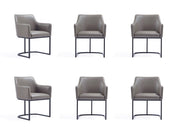 Serena 6 Piece Dining Set in Grey - Ornate Home
