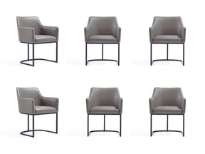 Serena 6 Piece Dining Set in Grey - Ornate Home