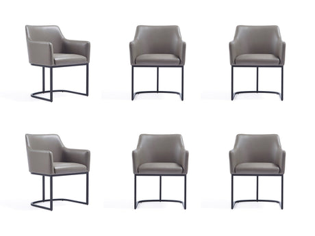 Serena 6 Piece Dining Set in Grey - Ornate Home