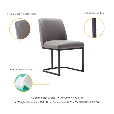 Serena 8 Piece Dining Set in Grey - Ornate Home