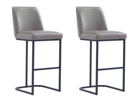 Serena Barstool in Grey (set of 2) - Ornate Home