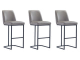 Serena Barstool in Grey (set of 3) - Ornate Home