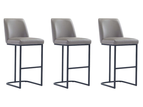 Serena Barstool in Grey (set of 3) - Ornate Home
