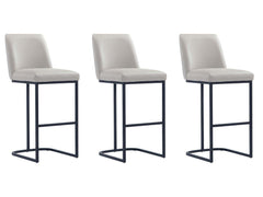 Serena Barstool in Light Grey (set of 3) - Ornate Home