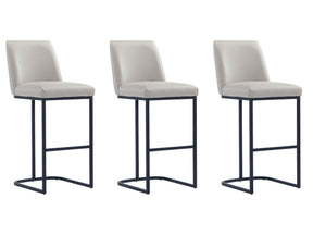 Serena Barstool in Light Grey (set of 3) - Ornate Home