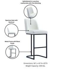 Serena Barstool in White - Ornate Home