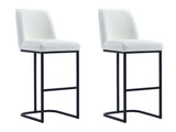 Serena Barstool in White (set of 2) - Ornate Home