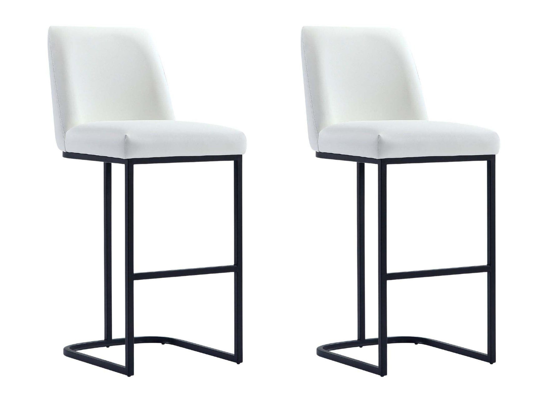Serena Barstool in White (set of 2) - Ornate Home
